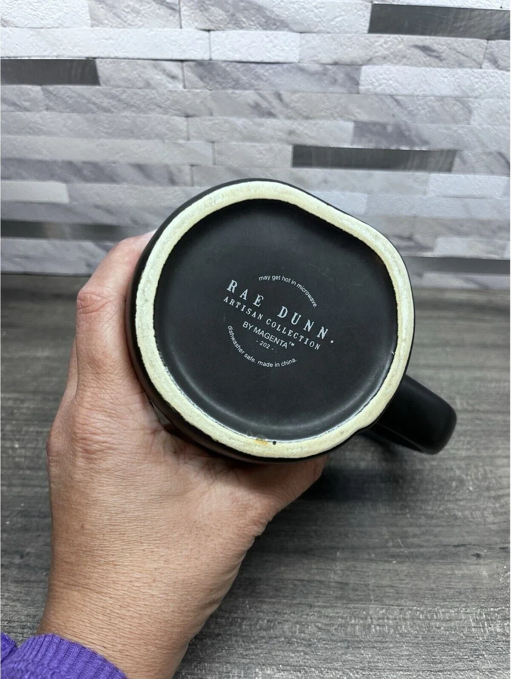 Rae Dunn Ceramic Coffee Mug Black Vampire Juice Halloween Artisan Collection